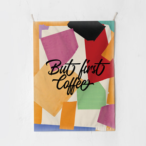 패브릭 포스터 태피스트리 가리개 커튼 벗 퍼스트 커피