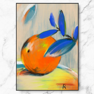 인테리어 액자 Orange Painting