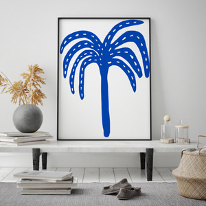 미드 센추리 모던 액자 Blue Hawaii Palm